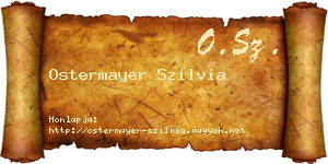 Ostermayer Szilvia névjegykártya